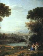 Claude Lorrain Landscape with the Rest on the Flight into Egypt oil on canvas